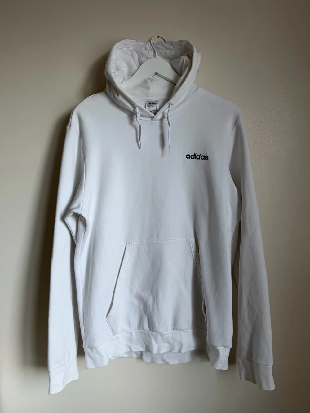 Adidas White Hooded Sweatshirt Men’s Size Large White